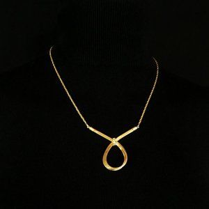 Golden Strand Loop Necklace